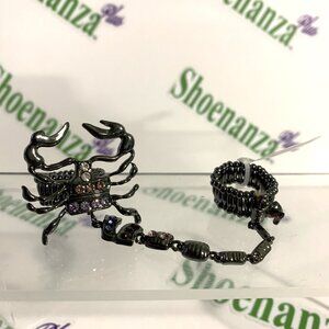 Torrid Double Ring Bejeweled Scorpion Jewelry Halloween Costume Cosplay Sz 3/4